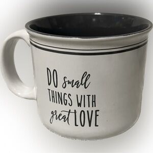 🍄”DO small THINGS WITH great LOVE” Mug Large Gray Inspirational Cup Tumbler